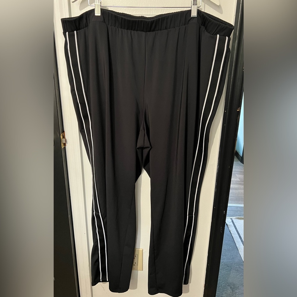 Susan Graver SG Sport Regular Knit Side Snap Track Pants